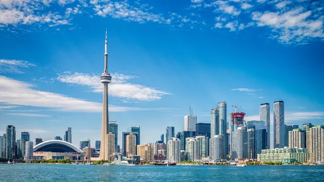 A photo of the Toronto skyline.